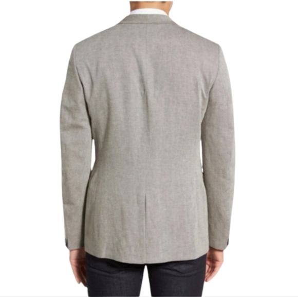 TED BAKER Popping' Modern Trim Fit Herringbone Sport Coat Mens Size Ted 6/ US 44 - Picture 3 of 16